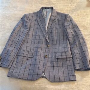 Stafford Men's Blue Plaid Blazer Size 40 Regular